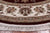 Red 8' Round Persian Tabriz Handmade Wool & Silk Rug - Q25230