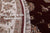 Red 8' Round Persian Tabriz Handmade Wool & Silk Rug - Q25230
