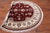 Red 8' Round Persian Tabriz Handmade Wool & Silk Rug - Q25230