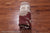 Red 8' Round Persian Tabriz Handmade Wool & Silk Rug - Q25230