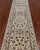Ivory 2' 4" X 12' 0" Persian Tabriz Handmade Wool & Silk Runner Rug - Q25232