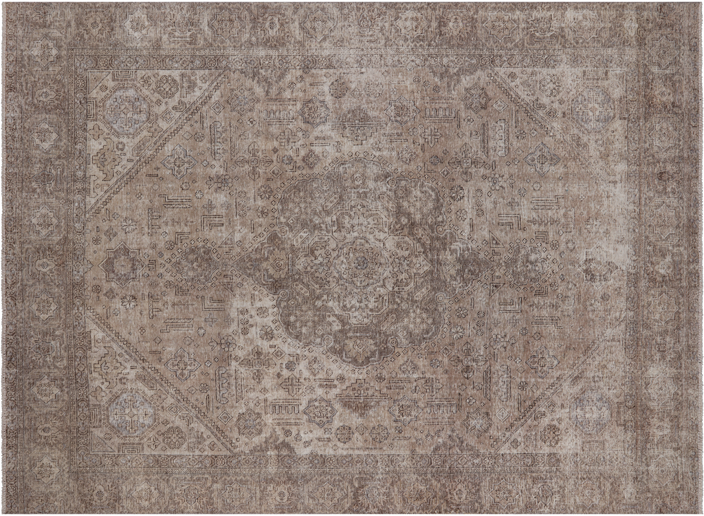 SUPER SALE 9' 2" X 12' 7" Handmade Persian Vintage White Wash Area Rug - Q2606