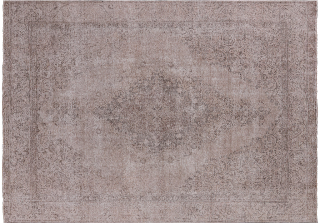 SUPER SALE Ivory 9' 1" X 12' 8" Persian Vintage White Wash Handmade Wool Rug - Q2611