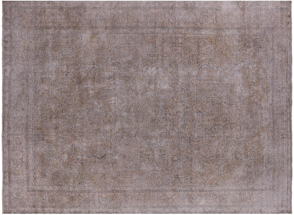 9' 10" X 13' 3" Persian Vintage White Wash Hand Knotted Area Rug - Q2622