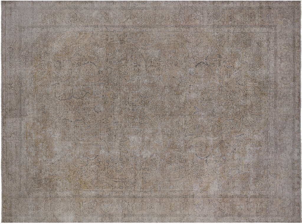 SUPER SALE 9' 10" X 13' 3" Persian Vintage White Wash Hand Knotted Area Rug - Q2622