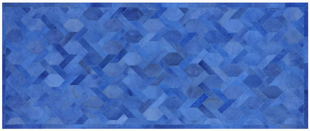 Blue Natural Cowhide Rug - Manhattan Rugs