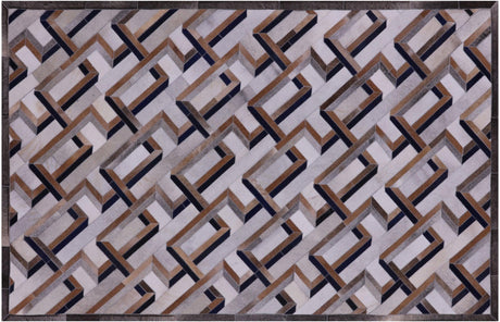 Hand Stitched Patchwork Cowhide Area Rug - Manhattan Rugs