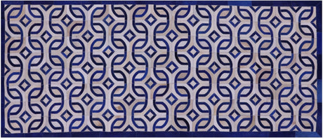 Cowhide Hand Stitched Patchwork Runner Rug - Manhattan Rugs