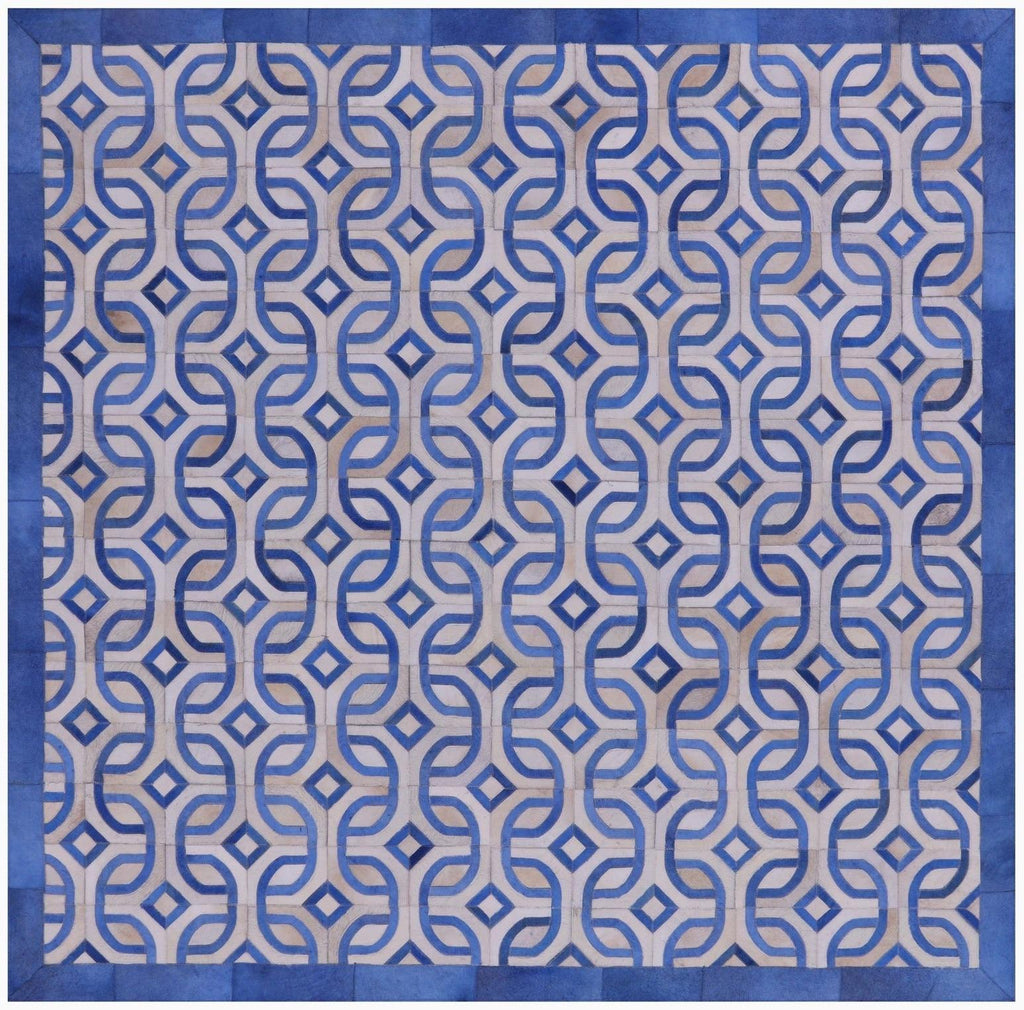 Square Natural Cowhide Area Rug - Manhattan Rugs