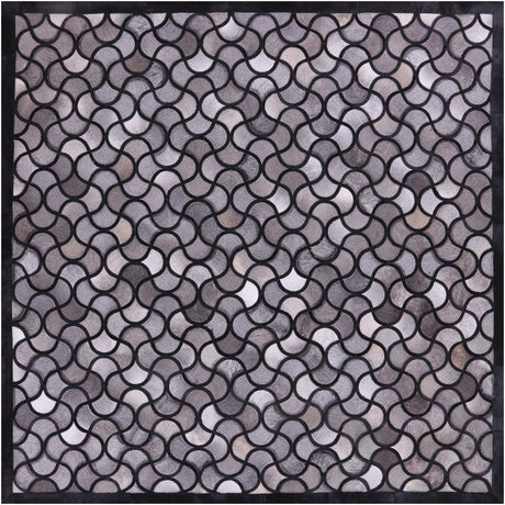 Square Hand Stitched Natural Cowhide Rug - Manhattan Rugs