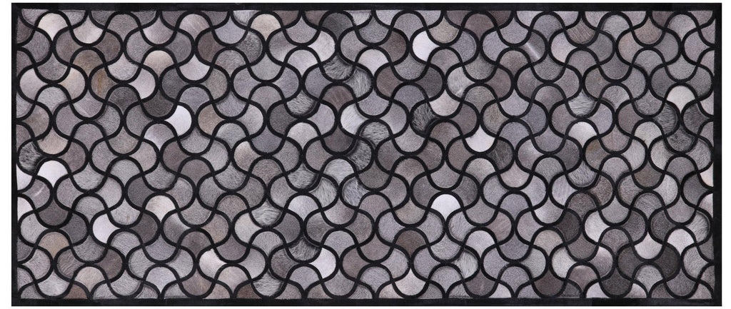 Natural Cowhide Hand Stitched Runner Rug - Manhattan Rugs