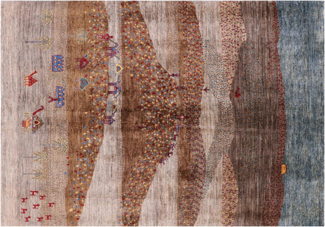 Tribal Persian Gabbeh Hand Knotted Wool Rug - Manhattan Rugs