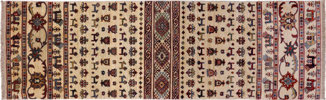 Runner Hand Knotted Tribal Persian Gabbeh Wool Rug - Manhattan Rugs