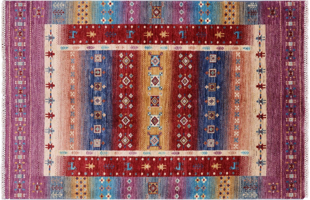 Tribal Persian Gabbeh Handmade Wool Rug - Manhattan Rugs
