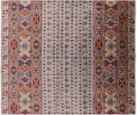 Hand Knotted Persian Tribal Gabbeh Wool Rug - Manhattan Rugs