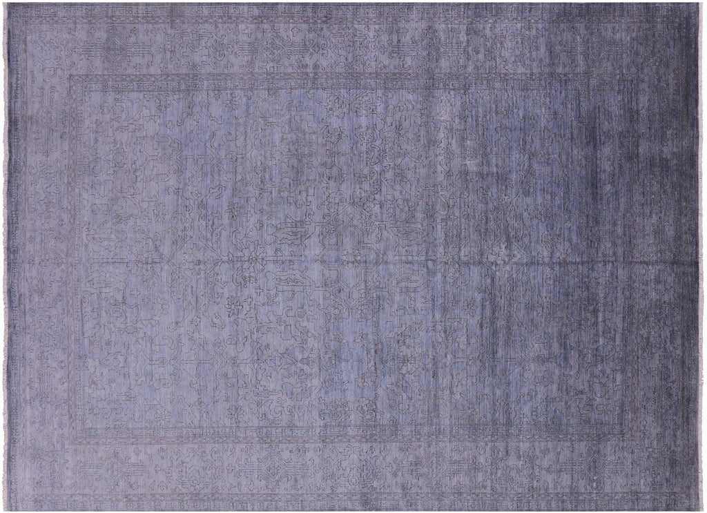 Carved Overdyed Full Pile Hand Knotted Area Rug - Manhattan Rugs