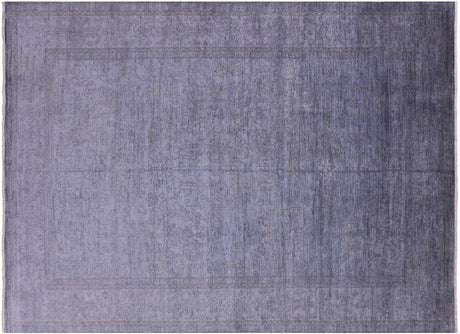 Carved Overdyed Full Pile Hand Knotted Area Rug - Manhattan Rugs