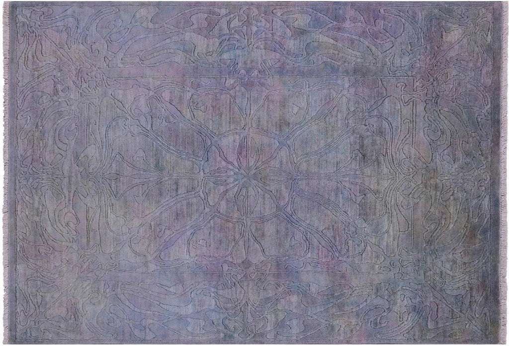 Carved Full Pile Wool Overdyed Rug - Manhattan Rugs