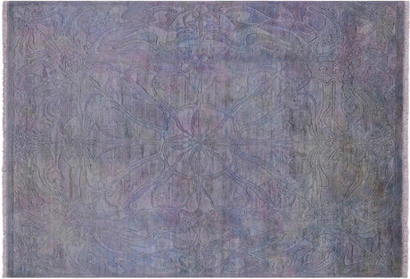 Carved Full Pile Wool Overdyed Rug - Manhattan Rugs