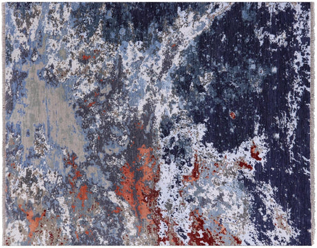 Abstract Hand Knotted Wool & Silk Area Rug - Manhattan Rugs