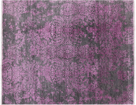 Wool & Silk Contemporary Hand Knotted Area Rug - Manhattan Rugs