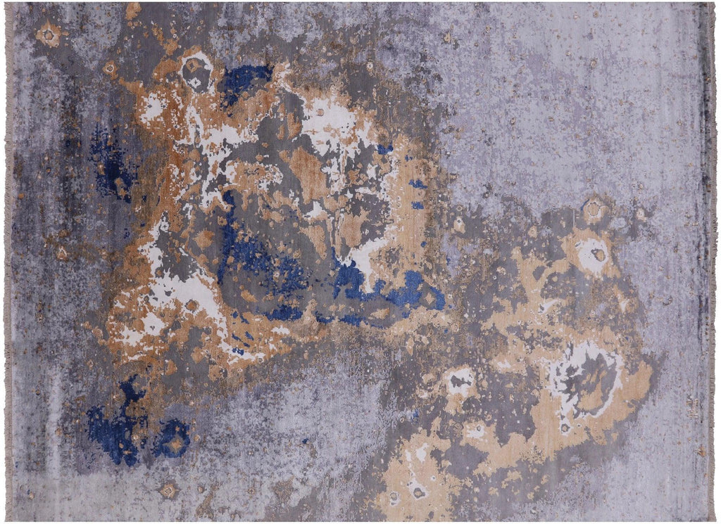 Wool & Silk Abstract Hand-Knotted Rug - Manhattan Rugs