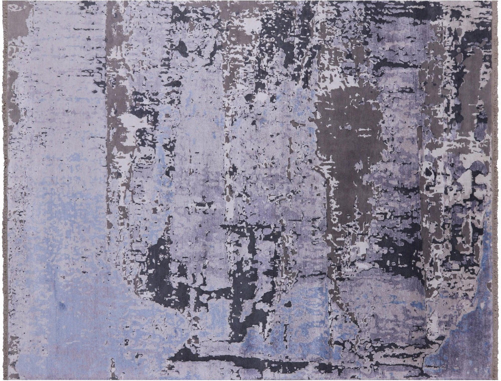 Hand-Knotted Contemporary Wool & Silk Area Rug - Manhattan Rugs