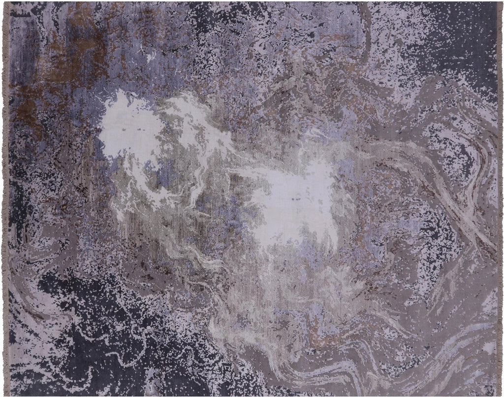 Contemporary Wool & Silk Hand-Knotted Area Rug - Manhattan Rugs