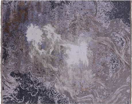 Contemporary Wool & Silk Hand-Knotted Area Rug - Manhattan Rugs