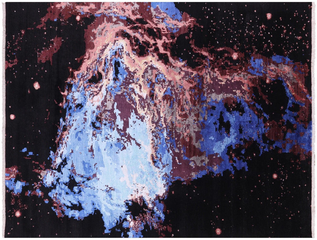 Contemporary Hand Knotted Wool & Silk Rug - Manhattan Rugs