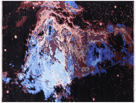 Contemporary Hand Knotted Wool & Silk Rug - Manhattan Rugs