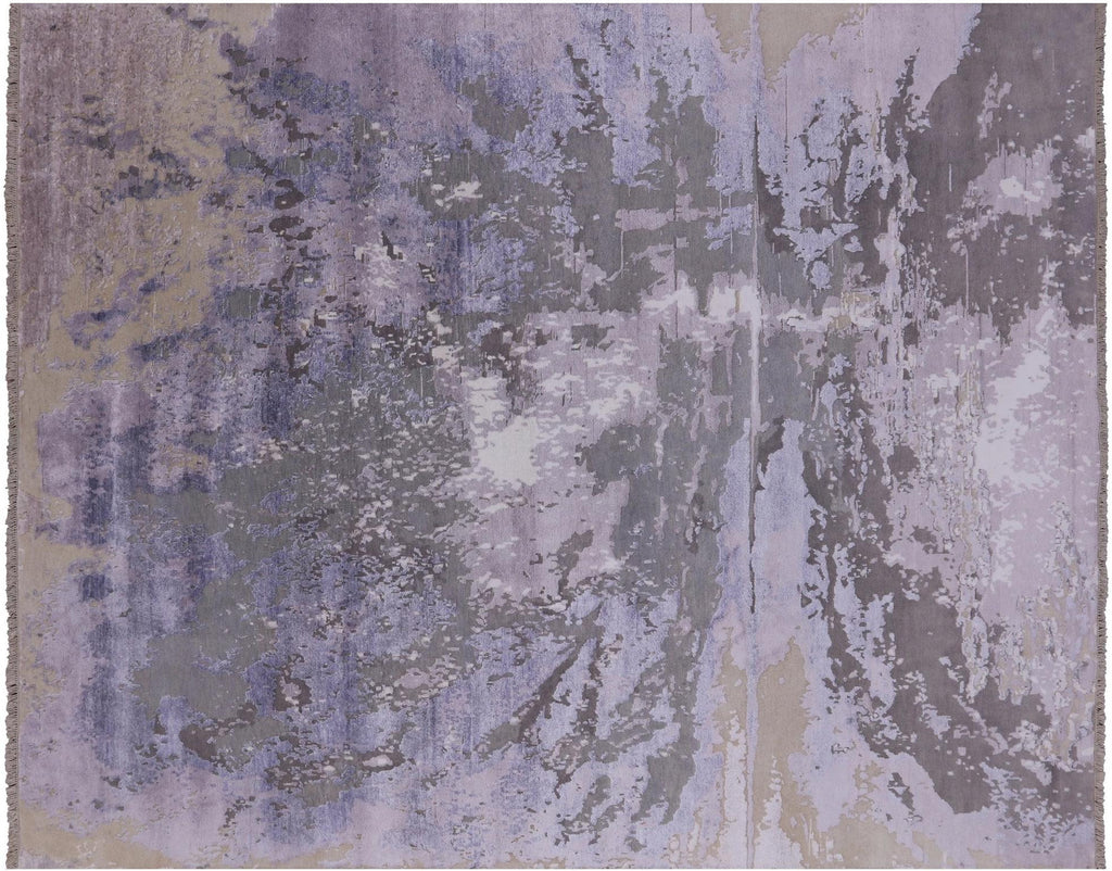 Wool & Silk Contemporary  Handmade Area Rug - Manhattan Rugs