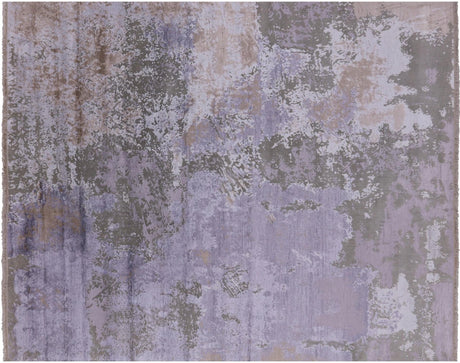 Abstract Wool & Silk Hand-Knotted Area Rug - Manhattan Rugs