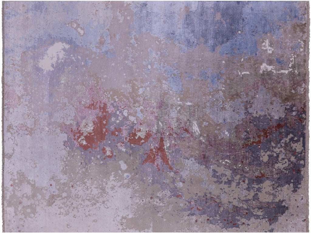 Contemporary Hand Knotted Wool & Silk Rug - Manhattan Rugs