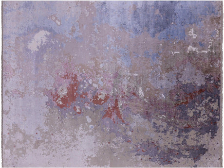 Contemporary Hand Knotted Wool & Silk Rug - Manhattan Rugs