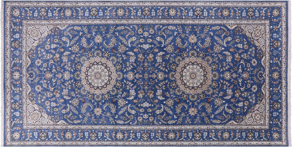 Hand-Knotted Persian Nain Wool & Silk Rug - Manhattan Rugs