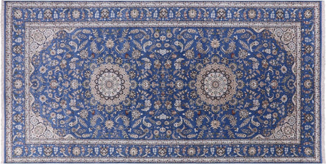 Hand-Knotted Persian Nain Wool & Silk Rug - Manhattan Rugs