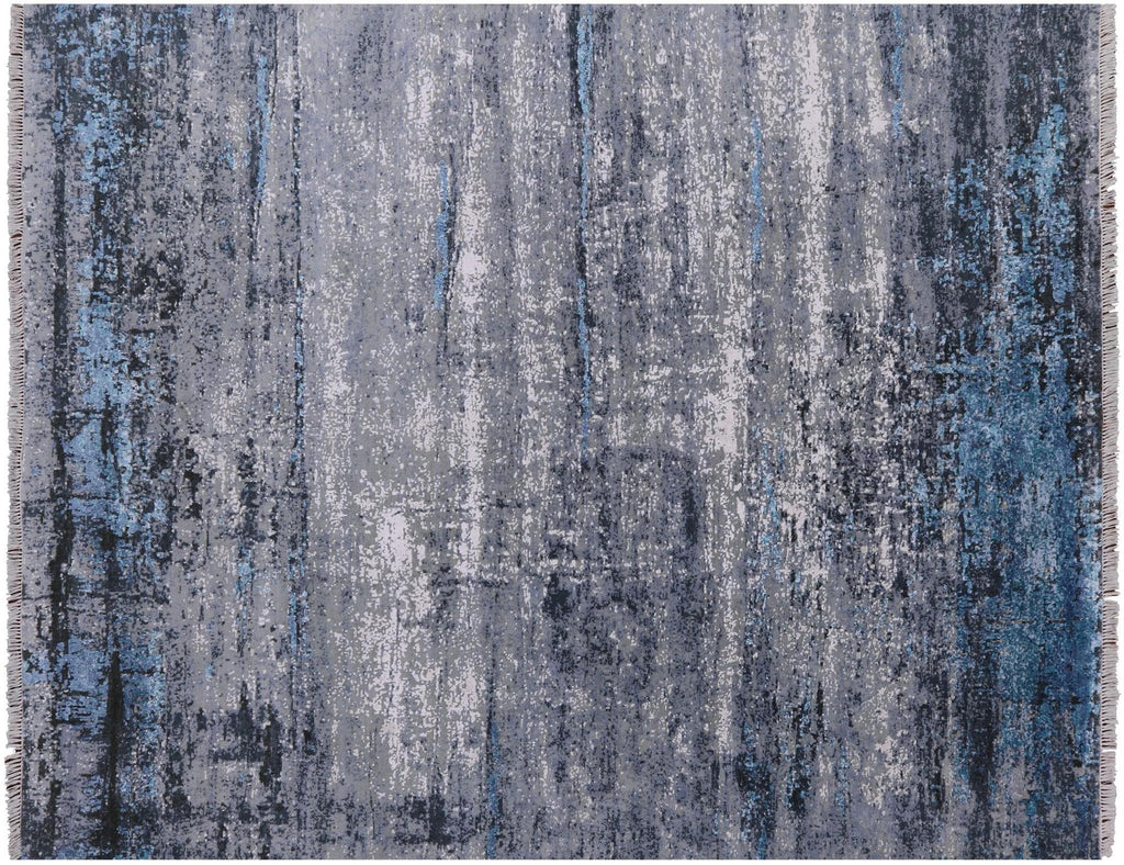 Hand Knotted Contemporary Wool & Silk Area Rug - Manhattan Rugs
