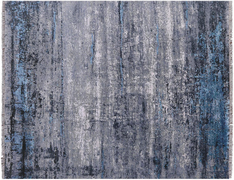 Hand Knotted Contemporary Wool & Silk Area Rug - Manhattan Rugs