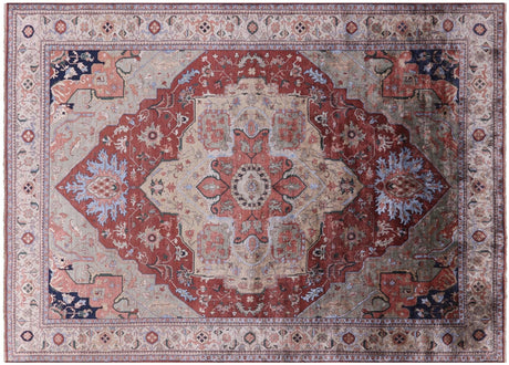 Persian Serapi Hand Knotted Silk Area Rug - Manhattan Rugs