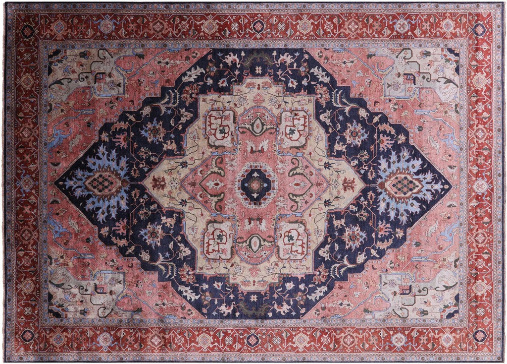 Hand-Knotted Silk Persian Serapi Area Rug - Manhattan Rugs