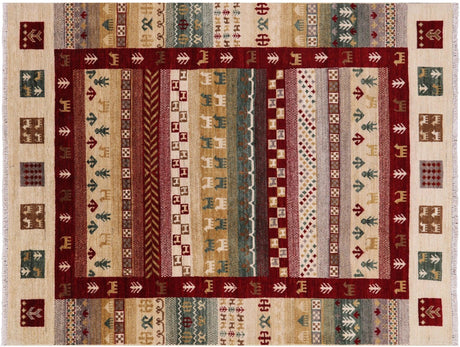 Persian Gabbeh Tribal Hand-Knotted Wool Rug - Manhattan Rugs
