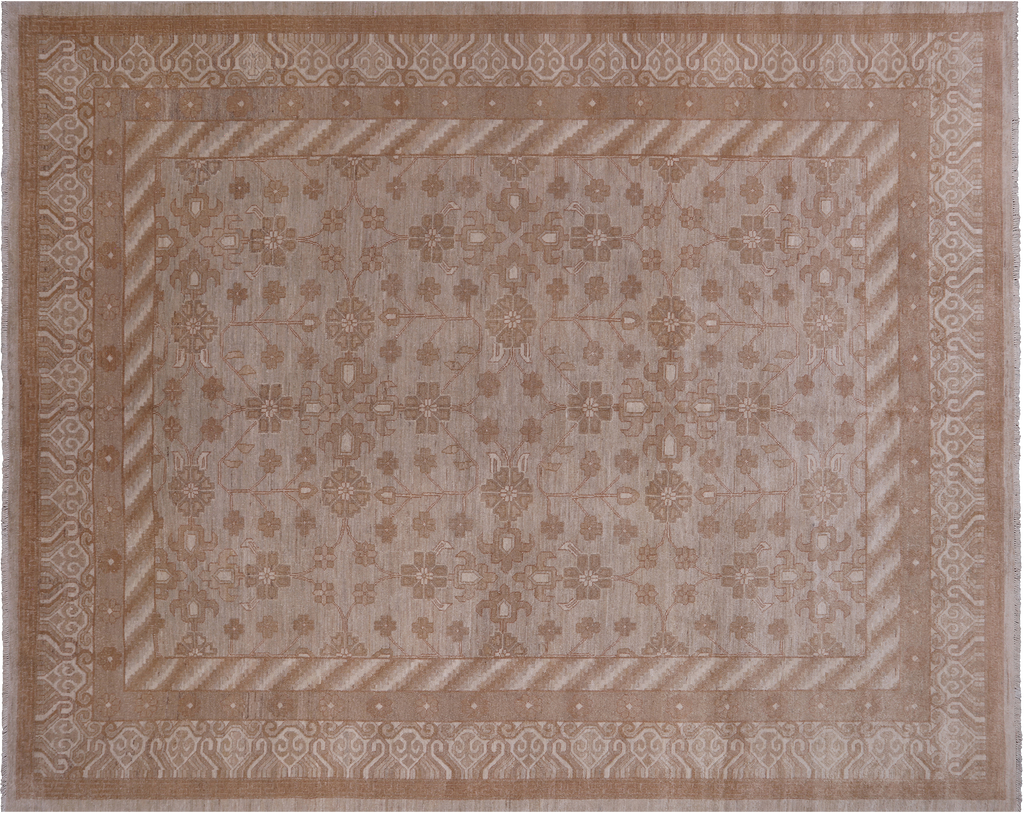 Handmade Turkish Oushak Wool Area Rug 9' 1" X 11' 3" - Q4284