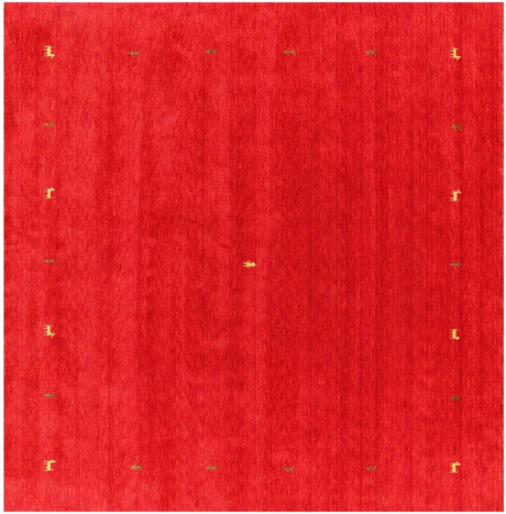 Square Hand-Knotted Persian Gabbeh Wool Rug - Manhattan Rugs