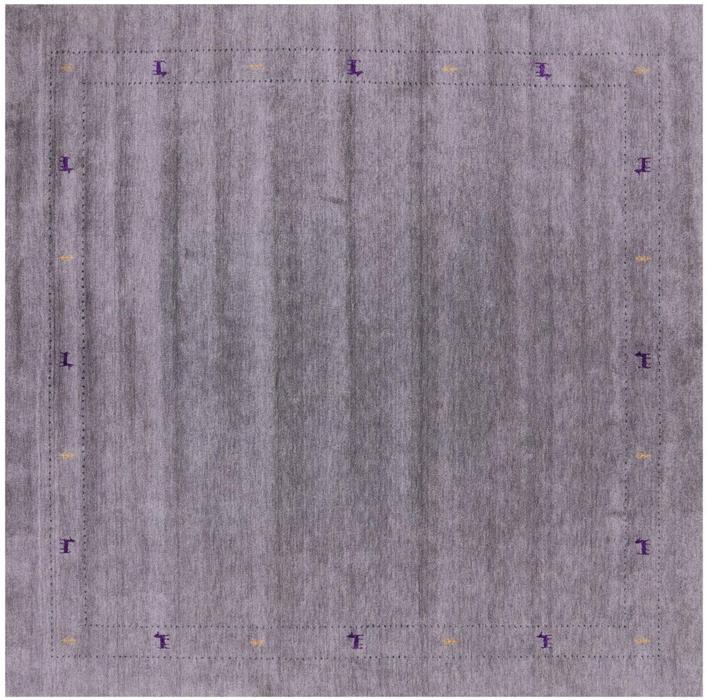 Square Hand-Knotted Persian Gabbeh Rug - Manhattan Rugs