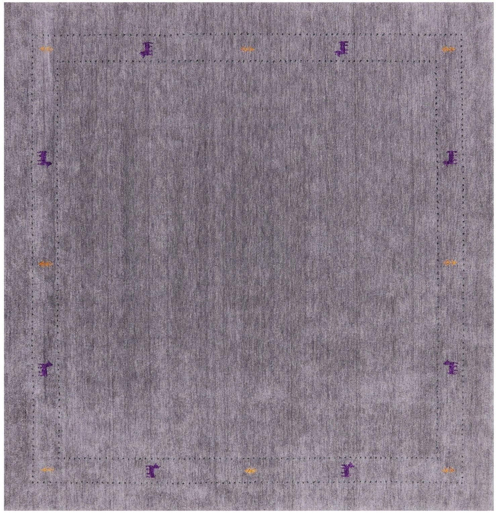 Square Hand Knotted Persian Gabbeh Wool Rug - Manhattan Rugs