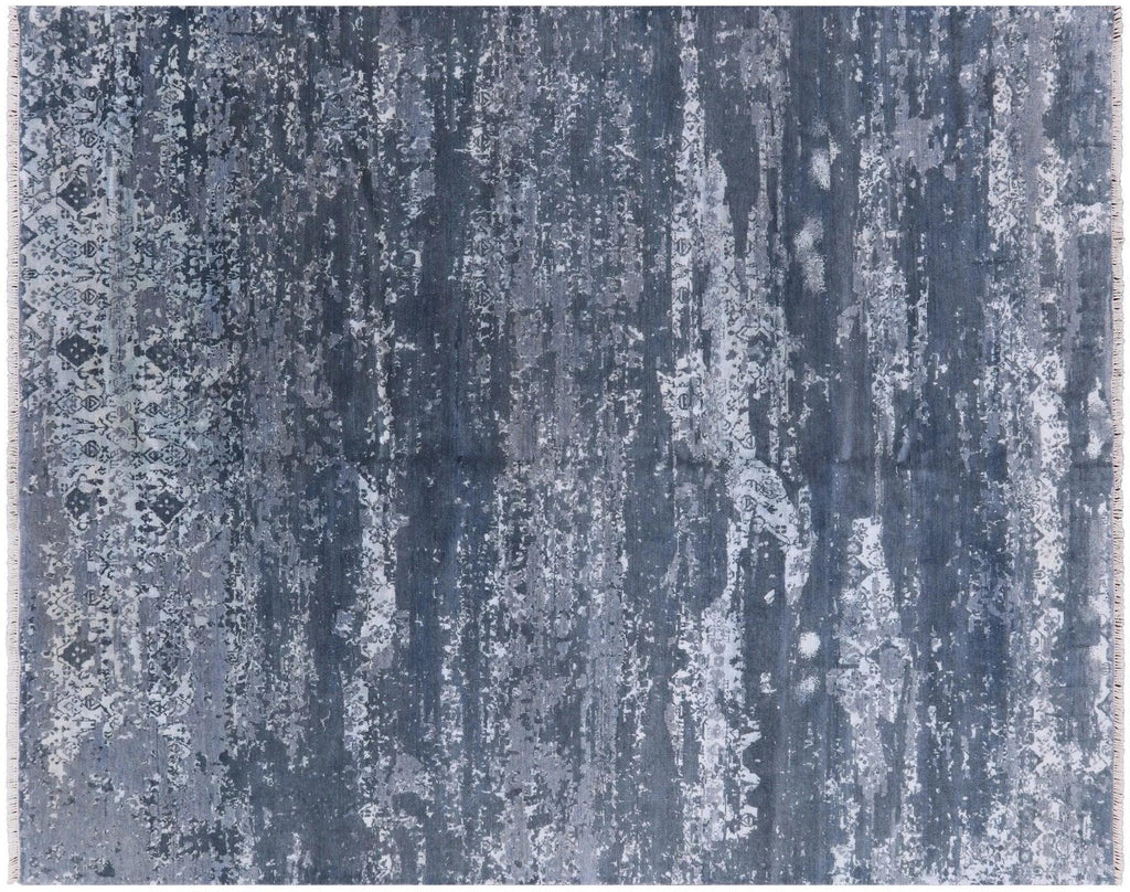 Abstract Hand Knotted Wool & Silk Rug - Manhattan Rugs