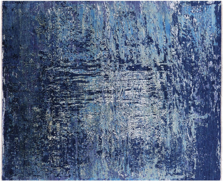 Abstract Wool & Silk Hand Knotted Rug - Manhattan Rugs