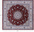 Square Persian Nain Handmade Wool & Silk Rug - Manhattan Rugs