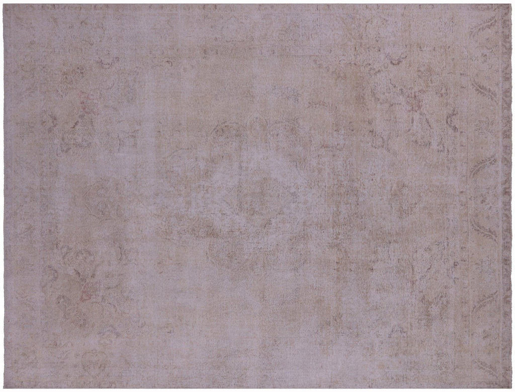 Persian Vintage White Wash Hand-Knotted Wool Rug - Manhattan Rugs